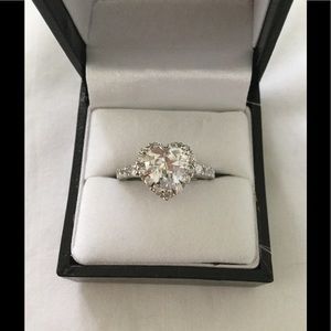 💍🌟Sterling silver heart cubic zirconia ring